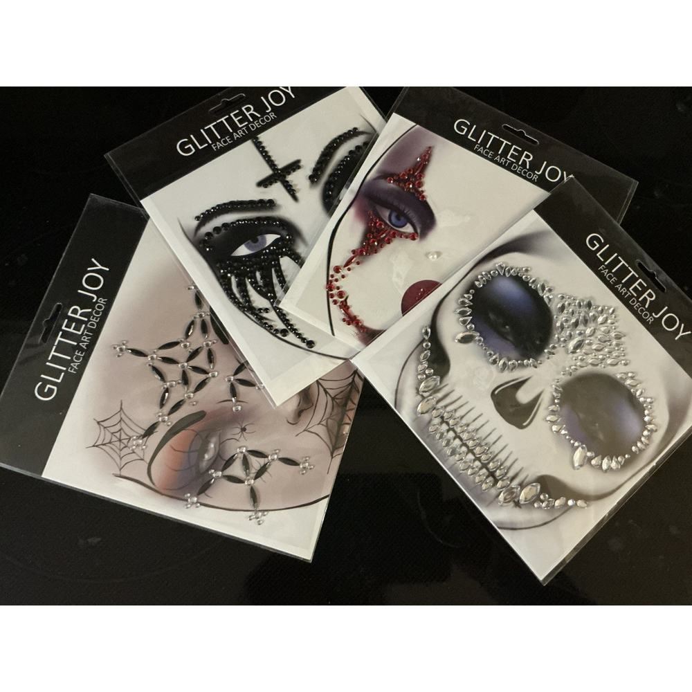 “Glitter Joy” Face Art Decor‎ - 4 Unique Patterns NEW
